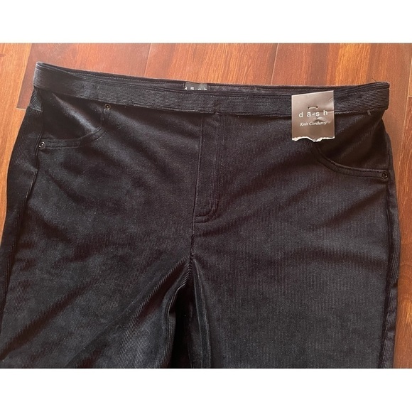 DASH Knit Black Corduroy Pull On Pants size PL - Picture 6 of 8